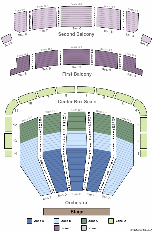 Keller Auditorium Seating Chart View