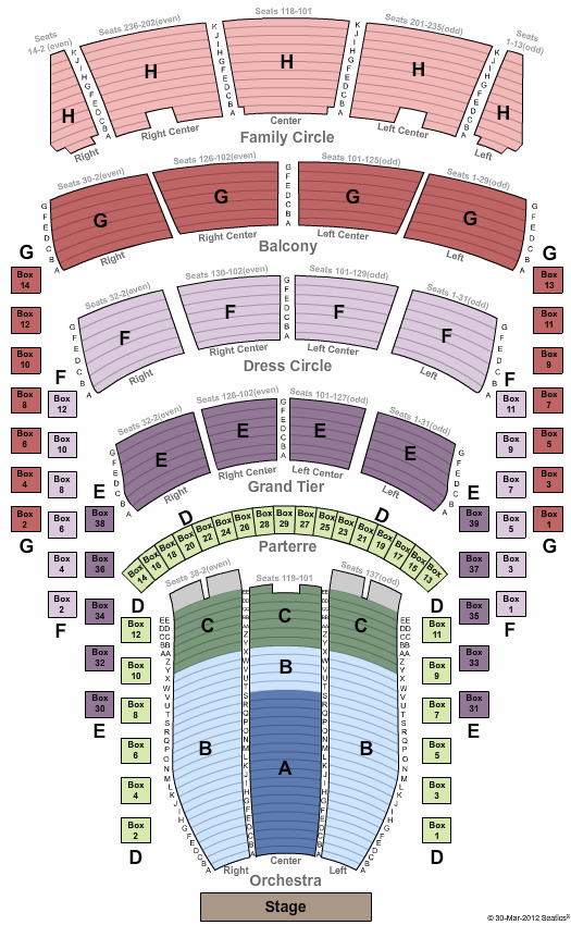 The Metropolitan Opera Seating Chart