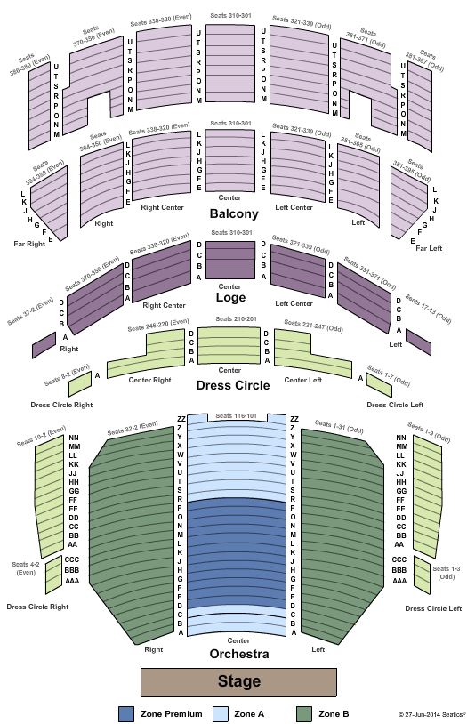 Oriental theater ford center seating chart #4
