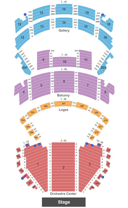 Orpheum Theater - New Orleans Seating Chart | Orpheum Theater - New