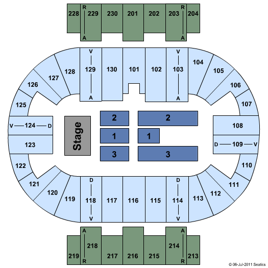 Pensacola Bay Center Seating Chart