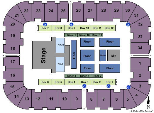 Berglund Center Virtual Seating Chart