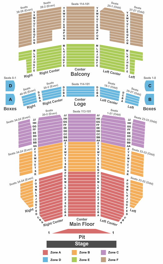 Kodak Theatre On The Ridge Seating Chart - Kodak Center Theater Seating...