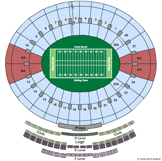 CONCACAF Gold Cup Tickets | Seating Chart | Rose Bowl