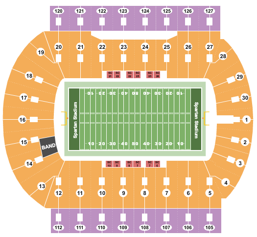 Spartan Stadium - Mi Seating Chart 