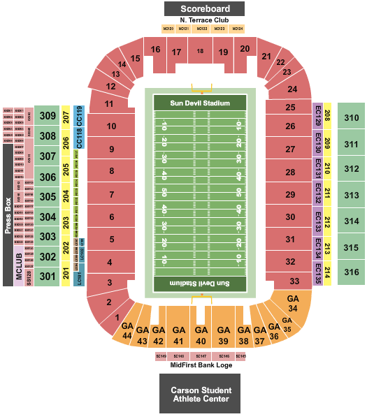 Arizona State Sun Devils tickets college/football - Pac-10 ASU Football ...