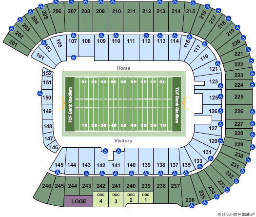 TCF Bank Stadium Seating Chart