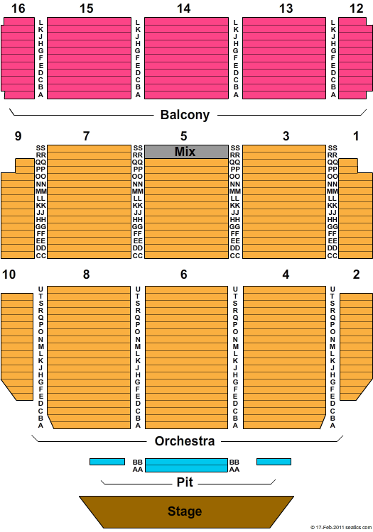 Classic Center Theatre Seating Chart D08