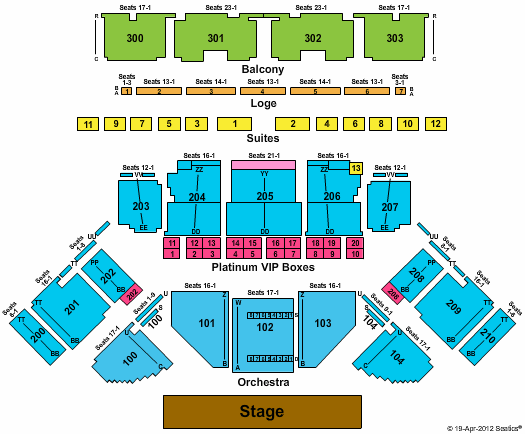 Toyota Oakdale Theatre Seating Chart