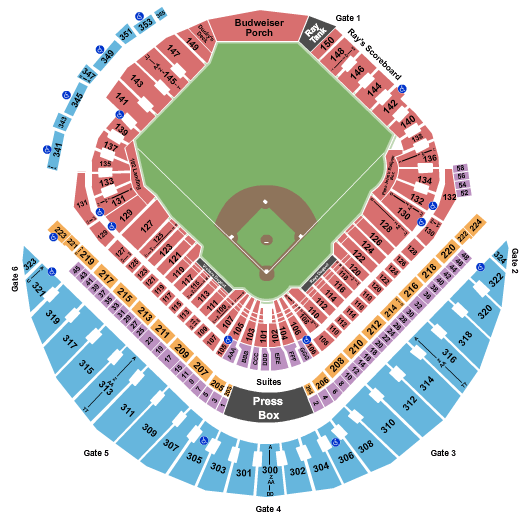 Tropicana Field Seating Chart Tropicana Field Event 2024 Tickets