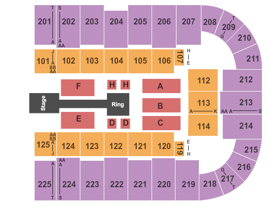 Blaisdell Arena Seating Chart Wwe | Elcho Table