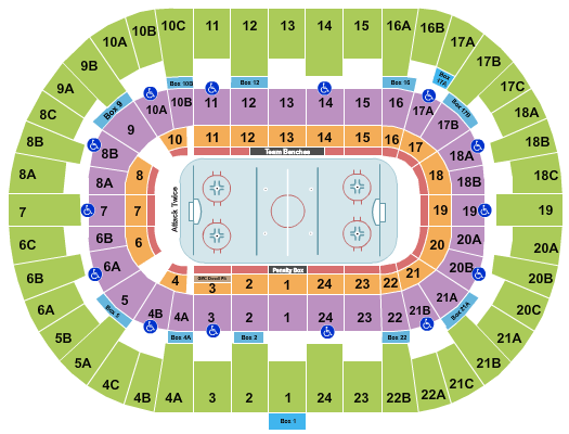 Rockettes Tickets - Valley View Casino Center Seating Chart - Hockey