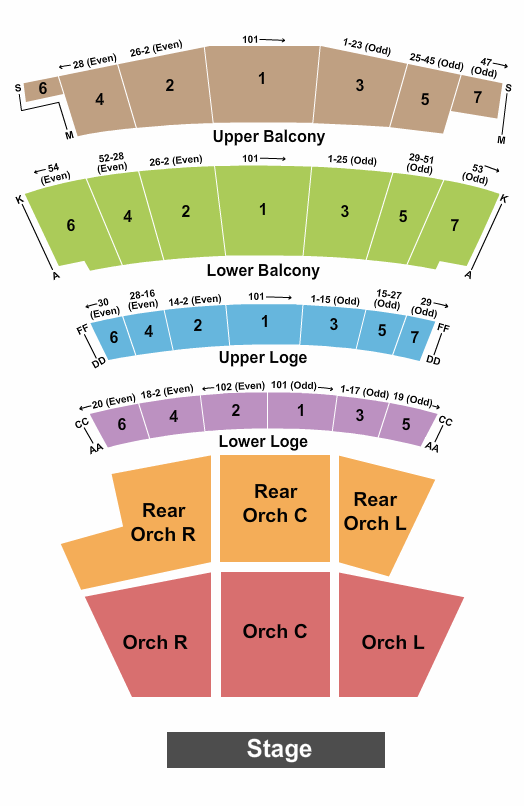 Warfield Seating Chart Event