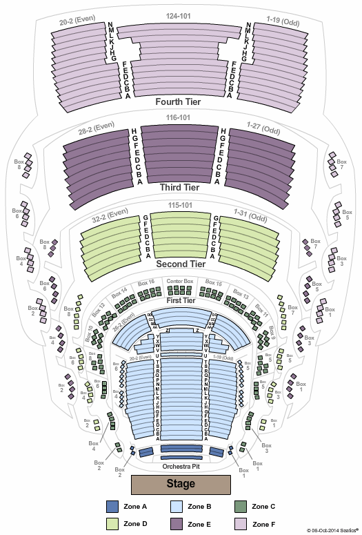 Ziff Opera House At The Adrienne Arsht Center Wicked Seating Chart